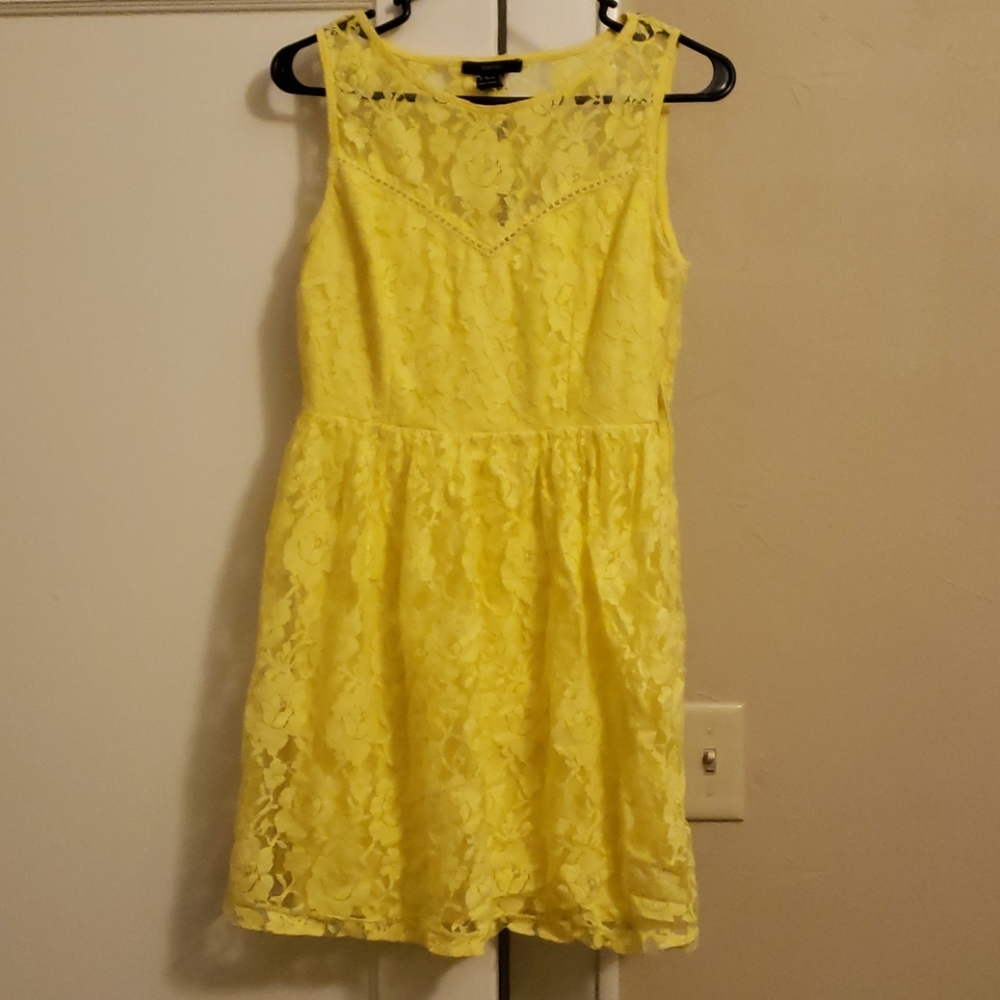 Forever 21 Lacey Yellow Dress